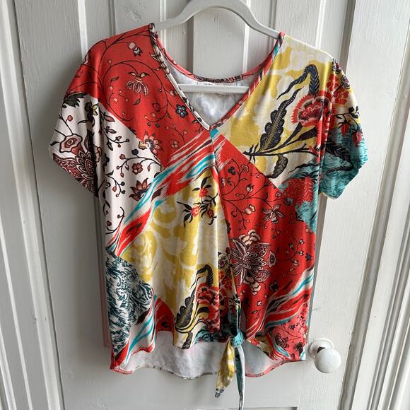 Anthropologie Aldomartins Charlize Tie Front Top - Picture 2 of 8